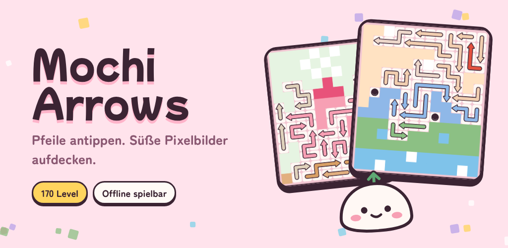 Mochi Arrows: Pfeile antippen und süße Pixelbilder aufdecken